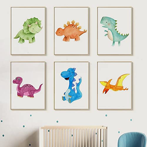 lulupila Bilder Kinderzimmer Deko Poster Babyzimmer Wohnzimmer A4 Kinderposter Kinderbilder Tiere Tiermotive Waldtiere für Kinder Junge Mädchen (6er Set - V23) von lulupila