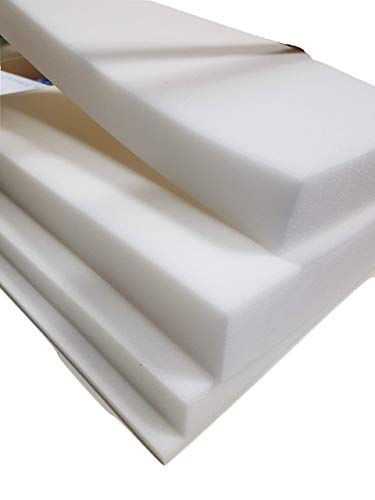 lulushop Glatt-Schaumstoff-Daemmung-Schallschutz-Fester-Rolllaeden-platten Dämmung Schaumstoff Noppenschaum100x50-cm Weiß und Schwarz (100x50x 4cm, Weiß) von lulushop