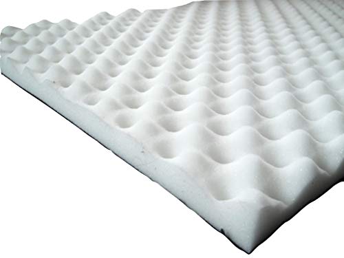 lulushop Noppenschaumstoff Zuschnitt (ca.100 x 50) Akustik Schaumstoff Akustikschaumstoff Dämmung Platten (100x50x 4cm, Weiß) von lulushop