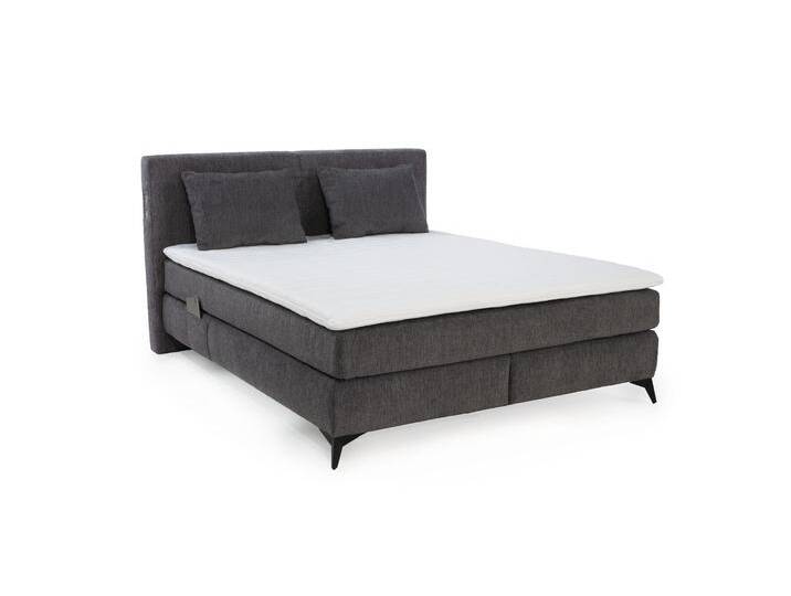 Boxspringbett 160x200 cm H3 Federkernmatratzen Bonell Topper in Chenille Dunkelgrau / 20042 Boxspringbett 160x200 cm H3 Federkernmatratzen Bonell Topper in Chenille Dunkelgrau / 20042 von luma-home