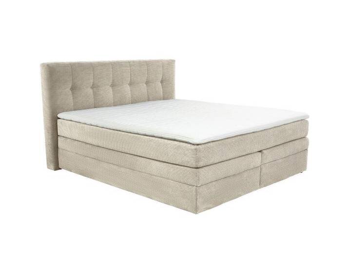 BOXSPRINGBETT 180x200 cm H3 Federkernmatratzen Bonell Topper Cord Beige Grau / 20039 BOXSPRINGBETT 180x200 cm H3 Federkernmatratzen Bonell Topper Cord Beige Grau / 20039 von luma-home