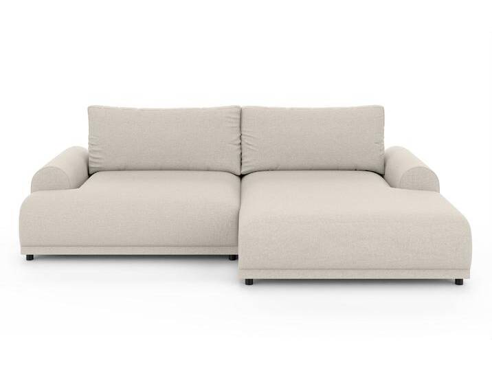 Ecksofa Lounge Schlaffunktion Bettkasten moderne L-Couch Ecke Rechts Beige / 21031 von luma-home