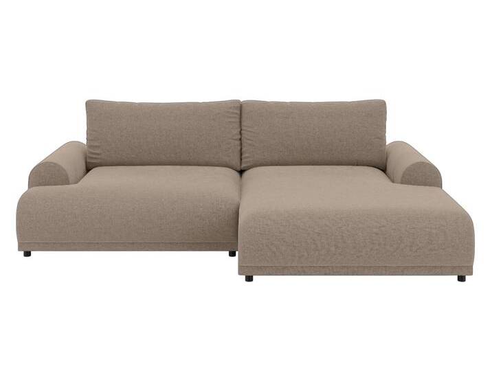 Ecksofa Lounge Schlaffunktion Bettkasten moderne L-Couch Ecke Rechts Hellbraun / 21021 von luma-home