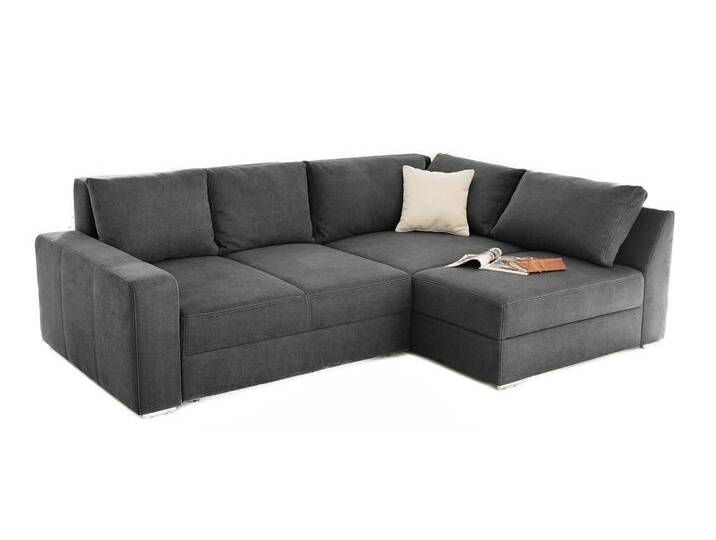 ECKSOFA-DAUERSCHLÄFER Federkern Topper Bettkasten Schlafcouch in Grau Anthrazit / 15107 von luma-home