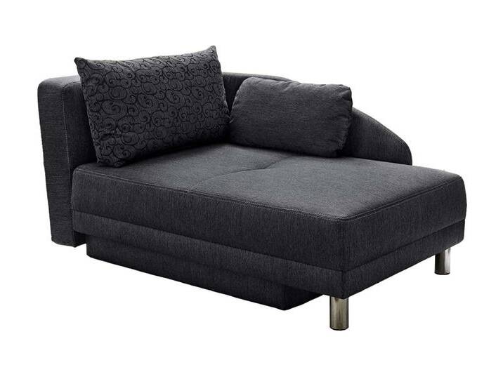 Recamiere Federkern Schlafsofa Couch Liege Gästebettfunktion Stauraum Anthrazit / 15121 von luma-home