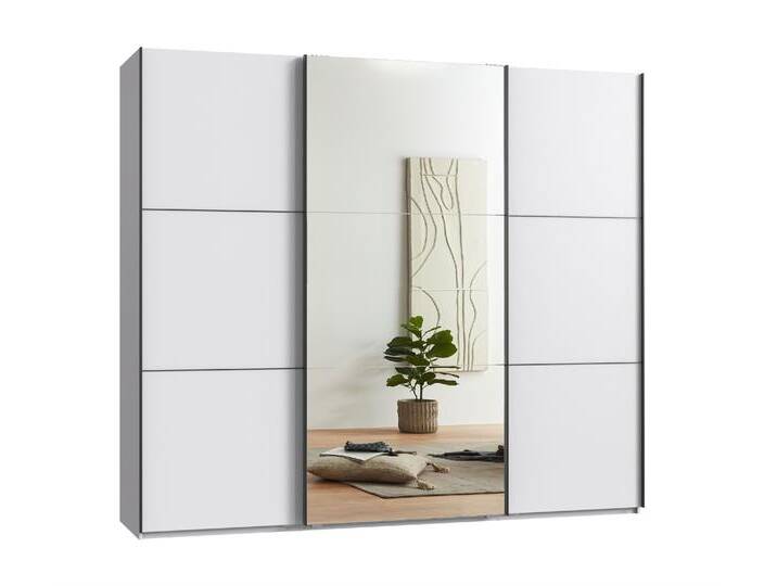 SCHWEBETÜRENSCHRANK Kleiderschrank 3-türig 250 cm Vollausstattung Weiß Spiegel / 22013 SCHWEBETÜRENSCHRANK Kleiderschrank 3-türig 250 cm Vollausstattung Weiß Spiegel / 22013 von luma-home