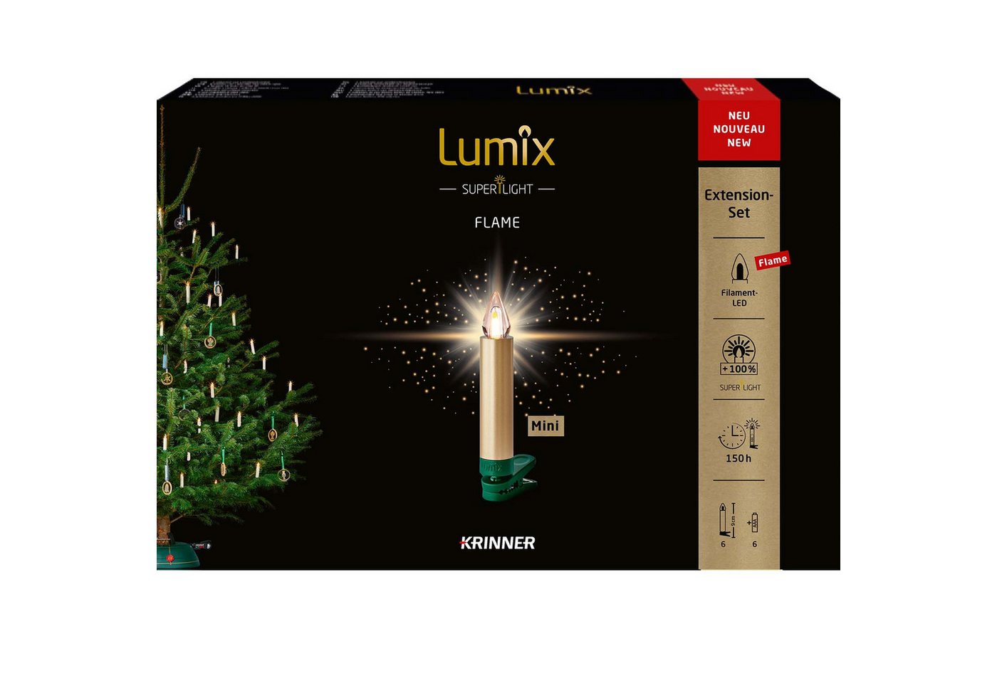 lumix LED-Christbaumkerzen LUMIX SuperLight Flame Mini Metallic Gold Erweiterung lumix LED-Christbaumkerzen LUMIX SuperLight Flame Mini Metallic Gold Erweiterung von lumix