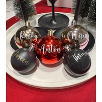 Personalisierte Weihnachtskugel Mit Name | Christbaumkugel Individuell Geschenkidee Weihnachten Kugel Wunschtext von luniqxshop