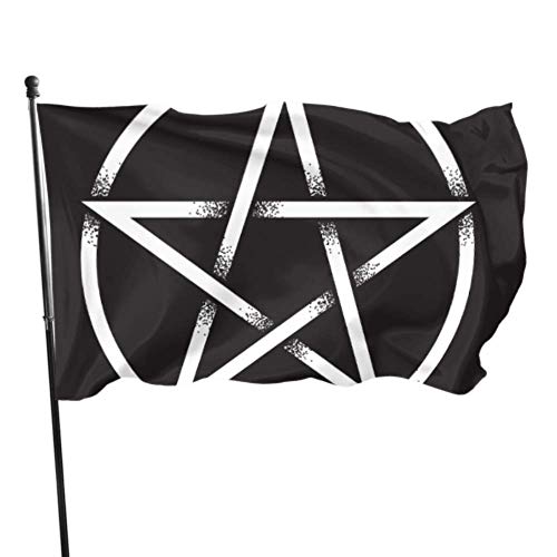 Gothic-Abzeichen mit Totenkopf und Pentagramm. Personalisierte dekorative Hausflaggen von luoheyinbangshangmaoyouxiangongsi