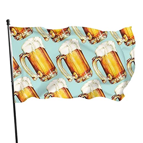 Lustige Flaggen Banner,Hausgarten Flagge,Party Flagge,Prost Bier,dekorative Flagge für Festivals,Willkommens Flaggen Schild,3x5 FT,lichtbeständige,lebendige Flagge von luoheyinbangshangmaoyouxiangongsi
