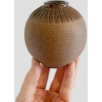 Kleine Signierte Vintage James Wishon Jerry Harrell Studio Keramik Unkrauttopf Vase Rustikale Moderne Handwerkerkeramik von luola