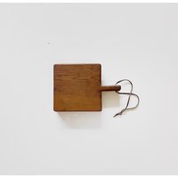 Vintage 1970Er Rustikales Handgemachtes Holz Schneide/Nuss Käse Charcuterie Brett Signiert Datiert von luola