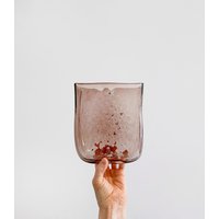 Vintage Blenko Glasvase 894 in Dusty Rose Oder Orchid Pink Lavender Circa 1990 90Er Jahre American Art Glass Noppen Textur von luola
