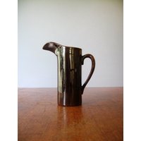Vintage Mid Century Rockingham Keramik Krug Lagardo Tackett Design Braun Glänzend von luola