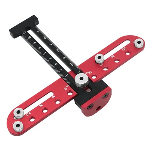 Vorrichtung für Schrankbeschläge, Verbesserte Bohrschablone aus Aluminiumlegierung für die Holzbearbeitung Stanzen Sucher for Installation of Doors Knob Drawer Handle Pulls von luolety