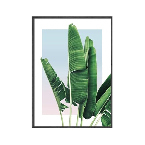 Bad Poster HD Drucken leinwand malerei botanische tropische blätter monstera nackt wandkunstbild dekoration (Color : A, Size : 30x40CM No Frame) von luose