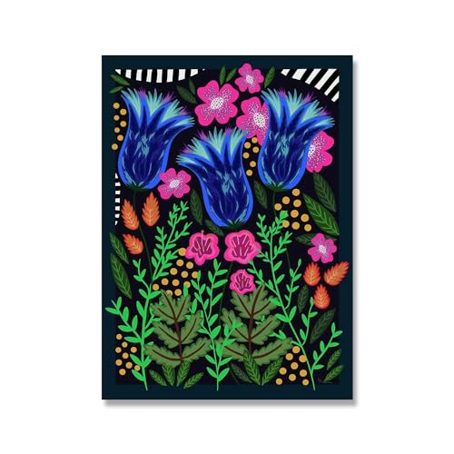 Botanischer Garten Poster Dschungel Fenster Leinwand Malerei Abstrakte Pflanzen Kunstdruck Nordic Wall Bild for Wohnzimmer Wohnkultur (Color : B, Size : 30x40cm No Frame) von luose