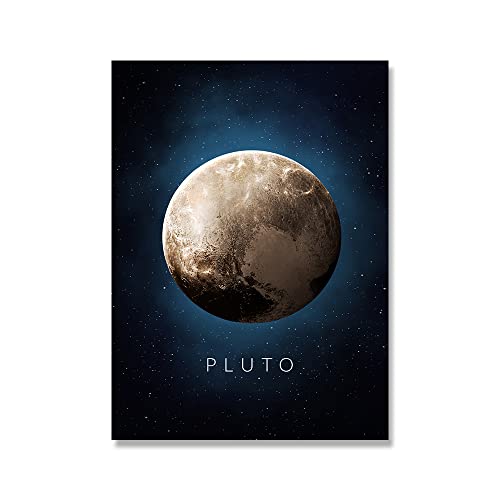 Sun Venus Saturn Mars Erde Pluto Planet Wandkunst Leinwand Malerei Poster und Drucke Wandbilder for Wohnzimmer Dekor (Color : K, Size : 40x50cm No Frame) von luose