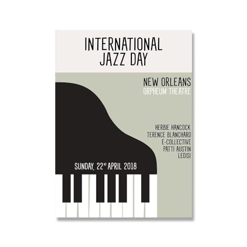Vintage Galerie Leinwand Malerei Poster Bilder Musik Verschiedene Instrumente Jazz Piano Saxophon for Schlafzimmer Wohnkultur(C,30x40cm No Frame) von luose