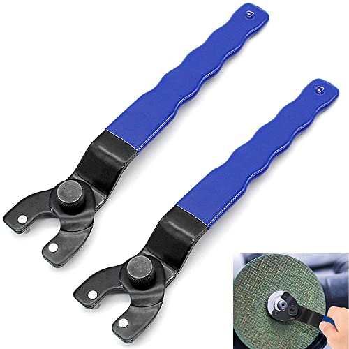 luou 2 Stück Schlüssel für Winkelschleifer Verstellbarer Winkelschleifer Maulschlüssel Universeller Stiftschlüssel mit Rutschfestem für Winkelschleifer,Tischschleifer,20CM, Blauw, LO00006 von SSyang