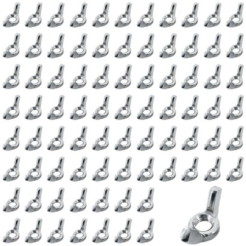 80 Stück Flügelmutter M8 Edelstahl Flügelmuttern Flügelmuttern Edelstahl Wing Nut M8 Universellen Nutzung Flügelmutter Silber Verzinkt Wing Nut Schmetterlingsmutter für Systeme Diy Werkzeuge Silber von lurora2021