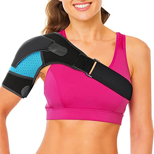 Schulterbandage Neopren Schulter Unterstützung Bandage Verstellbare Schulter Unterstützung Bandage Schulterstütze Arthritische, Schulterluxation, Unisex, Passt Sowohl Links Oder Rechts Schulter (blau) von lurora2021