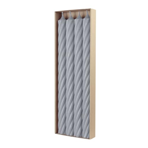 luterna Stabkerzen aus Paraffin, RUSTIC TWIST, 350/28 mm, Silbergrau, WENZEL, Brenndauer ca. 20h, 4 Stück pro Verpackung luterna Stabkerzen aus Paraffin, RUSTIC TWIST, 350/28 mm, Silbergrau, WENZEL, Brenndauer ca. 20h, 4 Stück pro Verpackung von luterna