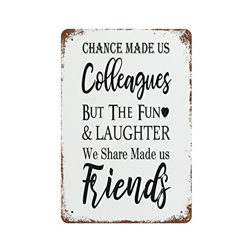 Aluminiumschild "Chance Made Us Colleagues But The Fun & Laughter We Share Made Us Friends" Blechschild Metallschild für Garage, Man Cave Bar Küche 30,5 x 20,3 cm Aluminiumschild "Chance Made Us Colleagues But The Fun & Laughter We Share Made Us Friends" Blechschild Metallschild für Garage, Man Cave Bar Küche 30,5 x 20,3 cm von lutieger