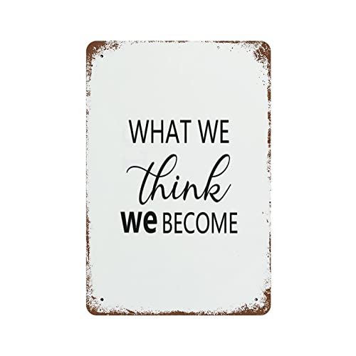 Aluminiumschild "What We Think, We Become" Blechschild, Retro, Vintage, inspiriertes Metallschild zum Aufhängen in Ihrer Hausbar, Garage oder Restaurant, 30,5 x 20,3 cm Aluminiumschild "What We Think, We Become" Blechschild, Retro, Vintage, inspiriertes Metallschild zum Aufhängen in Ihrer Hausbar, Garage oder Restaurant, 30,5 x 20,3 cm von lutieger