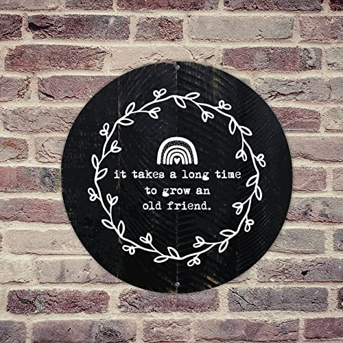 lutieger Rustikales Metallschild zum Aufhängen, Aufschrift "It Takes A Long Time to Grow an Old Friend", Freunde, Nachbarn, Metall-Blechschild für Haus, Geschäft, Pubs, Club, Raumdekoration für Männer lutieger Rustikales Metallschild zum Aufhängen, Aufschrift "It Takes A Long Time to Grow an Old Friend", Freunde, Nachbarn, Metall-Blechschild für Haus, Geschäft, Pubs, Club, Raumdekoration für Männer von lutieger