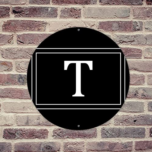 lutieger Rustikales Retro-Blechschild mit Anfangsbuchstabe T, Monogrammschild, englisches Alphabet, monogrammiertes Metall-Blechschild für Wohnzimmer, Tor, Café, Bar, Heimdekoration, 30,5 x 30,5 cm lutieger Rustikales Retro-Blechschild mit Anfangsbuchstabe T, Monogrammschild, englisches Alphabet, monogrammiertes Metall-Blechschild für Wohnzimmer, Tor, Café, Bar, Heimdekoration, 30,5 x 30,5 cm von lutieger