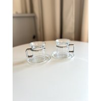 Vintage Bodum Espresso Tassen Silbernes Mini Gläser Set, 1980Er Jahre von luvieduvievintage