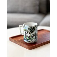 Vintage Schweizer Langenthal Bopla Panda Kaffeetasse, Porzellanbecher, 90Er Jahre Panda Becher, Hergestellt in Der Schweiz, Becher von luvieduvievintage