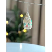 Vintage Glas Kirche Christbaumschmuck von luvieduvievintage