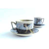 stavangerflint Sera Tassen Set, Kaffeetassen, Espressotassen, Vintage Designed Von Inger Waage von luvieduvievintage