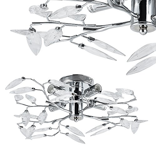 Deckenleuchte 4x E14 Ø 47 cm Dimmfunktion Deckenlampe Lüster von lux.pro