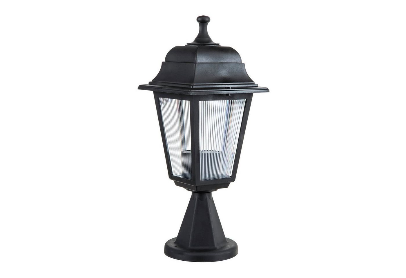 lux.pro Außen-Stehlampe, ohne Leuchtmittel, »Ipswich« Gartenlaterne stehend 1xE27 38 x 15 cm Schwarz von lux.pro