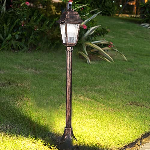 lux.pro Außenlampe Keighley Gartenlaterne Außenleuchte Lampe Vintage 1 x E27 Kupferfarbe von lux.pro