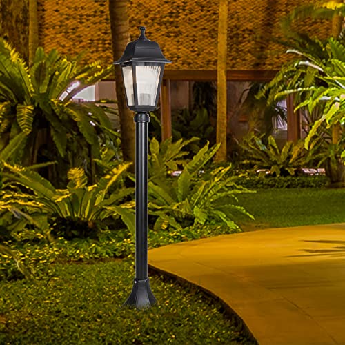 lux.pro Außenlampe Keighley Gartenlaterne Außenleuchte Lampe Vintage 1 x E27 Schwarz von lux.pro