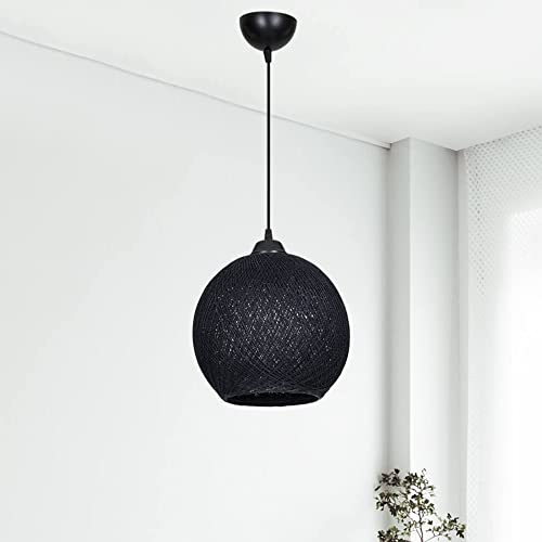 lux.pro Hängelampe Lisburn Lampe Schlafzimmer 1 x E27 Pendelleuchte Modern Hängeleuchte Schwarz von lux.pro