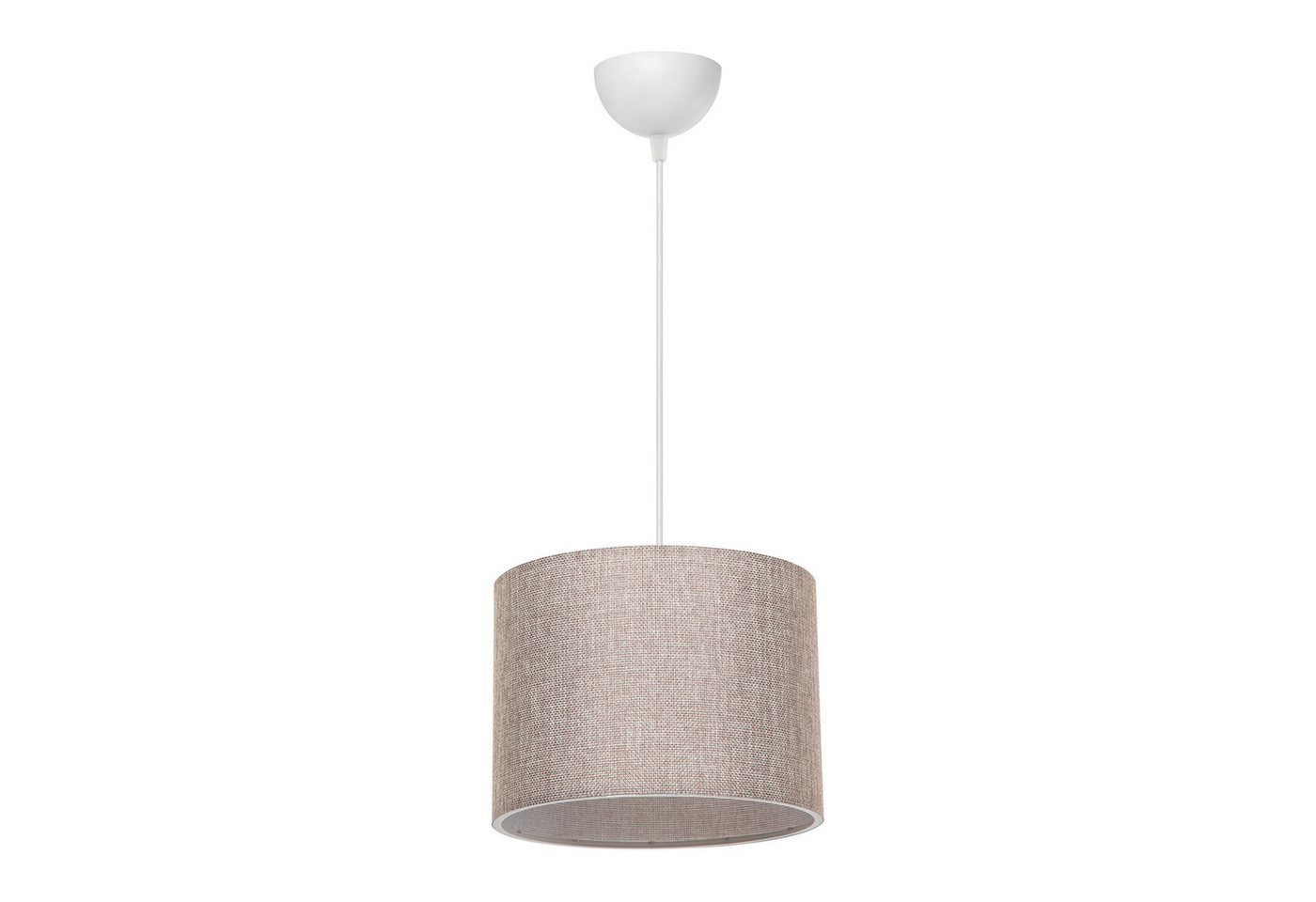 lux.pro Hängeleuchte, ohne Leuchtmittel, »Willenhall« 1-flammig E27 mit Stoffschirm Sandfarben von lux.pro