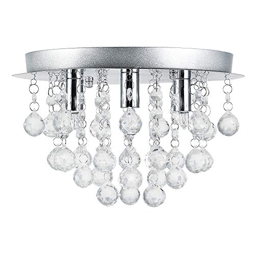 lux.pro Lüster Kunstkristall Deckenlampe 3 x G9 Metall Chrom-Silber von lux.pro