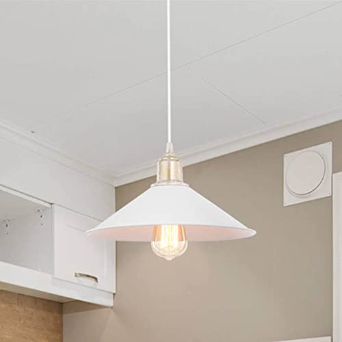 lux.pro Pendelleuchte Hinckley Hängelampe Weiß Bronze Antik Wohnzimmerlampe Retro 1 x E27 Küchenlampe hängend Industriedesign von lux.pro