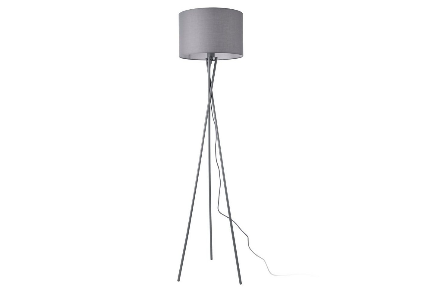 lux.pro Stehlampe, ohne Leuchtmittel, »Grenoble« Stehleuchte 154cm Dreifuß Grau von lux.pro