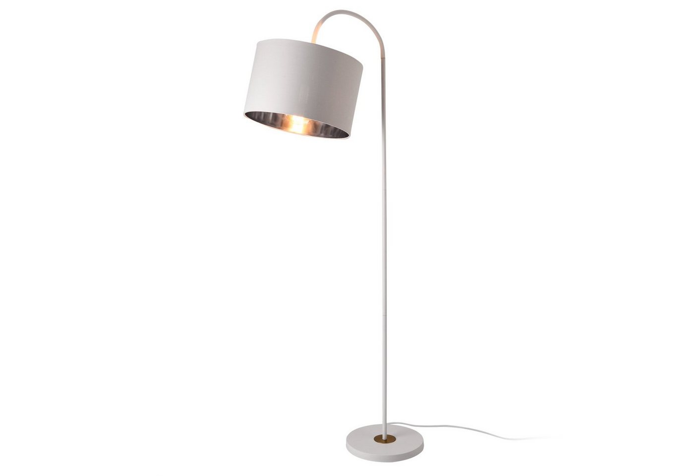 lux.pro Stehlampe, ohne Leuchtmittel, »Toledo« 173cm hoch Schwenkbar Weiß von lux.pro