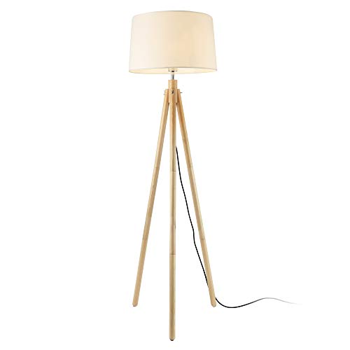 lux.pro Stehleuchte 'Tomar' 153cm 1xE27 max. 60W Tripod Stehlampe Dreifuß Standleuchte Stand Lampe Metall Holz Weiß Lampenschirm Design lux.pro Stehleuchte 'Tomar' 153cm 1xE27 max. 60W Tripod Stehlampe Dreifuß Standleuchte Stand Lampe Metall Holz Weiß Lampenschirm Design von lux.pro
