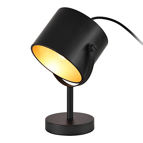 lux.pro Tischleuchte Farstorp 1 x E27 Tischlampe Leuchte Nachttischlampe Metall Schwarz von lux.pro