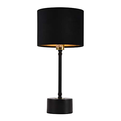 lux.pro Tischleuchte Klassisch 'Deventer' Schwarz 1xE14 Tischlampe Lampe Leuchte Nachttischlampe Leselampe von lux.pro