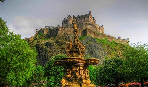 Diamond Painting Edinburgh Castle Schottland Diamantkunst von luxiaoge6