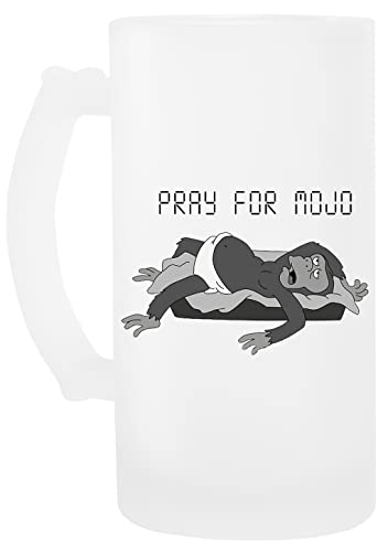 Pray For Mojo Glas Bier Becher Beer Mug von luxogo